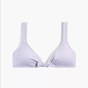 NWT, Madewell, Madewell Second Wave Ribbed Tie-Front Bikini Top, Size Medium